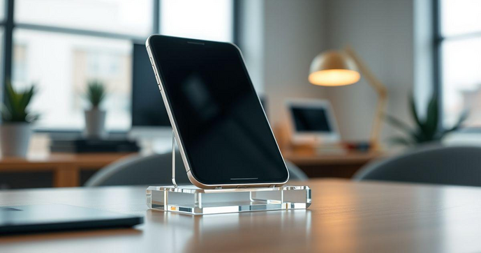 Porta celular acrílico é a solução ideal para organização e estilo no seu espaço Porta celular acrílico é a solução ideal para organização e estilo no seu espaço