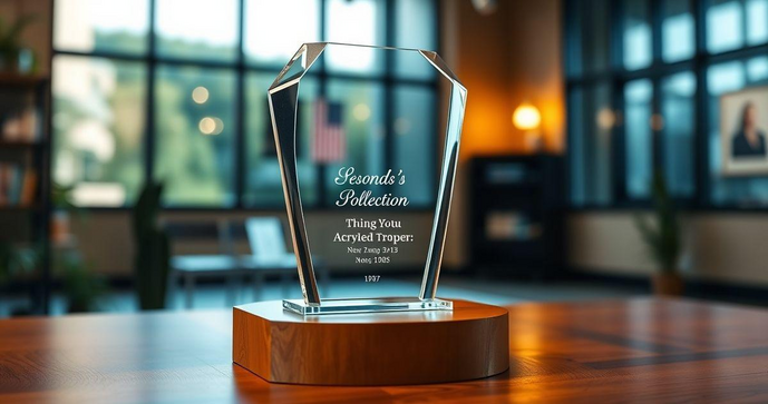 Troféu em Acrílico Personalizado como Reconhecimento Único e Elegante Troféu em Acrílico Personalizado como Reconhecimento Único e Elegante