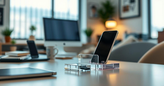 Porta celular de acrílico: escolha o modelo ideal para sua casa ou escritório