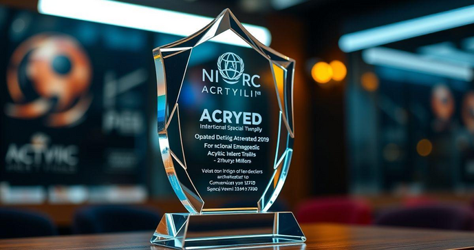 Troféu Acrílico Personalizado para Honrar Conquistas